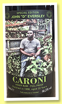 Caroni 22 yo 1996/2018 ‘John D Eversley’ (66.5%, Velier)