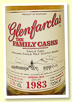 Glenfarclas 1983/2015 Family Casks (53.0%, OB, cask #49, refill hogshead, 341 bottles)