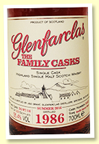 Glenfarclas 1986/2016 Family Casks (56.4%, OB, cask #3452, refill sherry butt, 532 bottles)