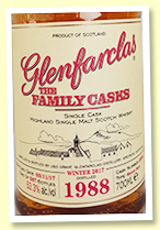Glenfarclas 1988/2017 Family Casks (53.3%, OB, cask #6986, sherry butt, 507 bottles)
