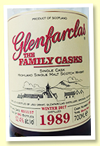 Glenfarclas 1989/2017 Family Casks (52.4%, OB, cask #13055, sherry butt, 581 bottles)