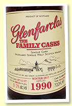 Glenfarclas 1990/2017 Family Casks (51.2%, OB, cask #9255, sherry butt, 596 bottles)