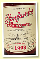Glenfarclas 1993/2017 Family Casks (57.0%, OB, cask #511, refill sherry butt, 601 bottles)