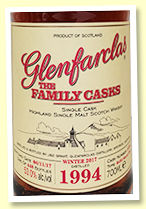 Glenfarclas 1994/2017 Family Casks (53.0%, OB, cask #1579, refill sherry butt, 448 bottles) 