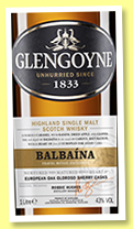 Glengoyne ‘Balbaina’ (43%, OB, 2018)