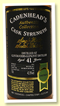 Glentauchers 41 yo 1976/2017 (42%, Cadenhead Authentic Collection, bourbon hogshead, 126 bottles)