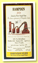Hampden 6 yo 2010/2016 ‘LROK’ (67%, Habitation Velier)