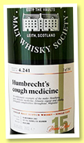 Highland Park 15 yo 2002 (55.8%. Scotch Malt Whisky Society, #4.241, ‘Humbrecht’s cough medicine’, first fill barrel, 191 bottles) Highland Park 15 yo 2002 (55.8%. Scotch Malt Whisky Society, #4.241, ‘Humbrecht’s cough medicine’, first fill barrel, 191 bottles)