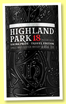 Highland Park 18 yo ‘Viking Pride Travel Edition’ (46%, OB, travel retail, 2018)