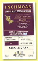 Inchmoan 14 yo 2004/2018 (52.4%, OB, for Holy Dram IL, bourbon hogshead, cask #68, 220 bottles)