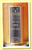 Inverleven 33 yo 1985/2018 (57.4%, Gordon & MacPhail, Private Collection, refill bourbon barrel, cask #562, 130 bottles)