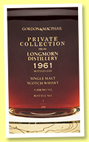 Longmorn 1961/2018 (40.8%, Gordon & MacPhail, Private Collection, cask #512, 97 decanters)