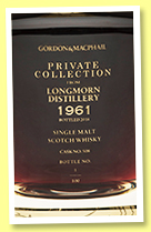 Longmorn 1961/2018 (45%, Gordon & MacPhail, Private Collection, cask #508, 97 decanters)