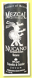 Nucano ‘Espadin-Cuishe Ensemble’ (45.34%, OB, mezcal, joven, +/-2018)