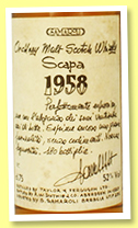 Scapa 1958/1985 (46%, Samaroli, 180 bottles) 