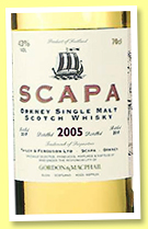 Scapa 2005/2017 (43%, Gordon & MacPhail, distillery label)