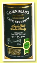 Strathmill 25 yo 1993/2018 (49.9%, Cadenhead, Authentic Collection, hogshead, 216 bottles) 