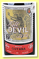 Uitvlugt 20 yo 1997/2017 (53.4%, Hunter Laing, Kill Devil for Rum Rarities, Demerara, 158 bottles) 