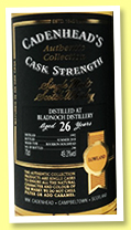Bladnoch 26 yo 1992/2018 (49.3%, Cadenhead, Authentic Collection, bourbon hogshead, 246 bottles) Bladnoch 26 yo 1992/2018 (49.3%, Cadenhead, Authentic Collection, bourbon hogshead, 246 bottles)