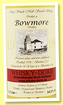 Bowmore 14 yo 1998/2012 (54%, Whisky-Doris, bourbon) Bowmore 14 yo 1998/2012 (54%, Whisky-Doris, bourbon)