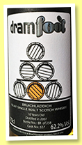 Bruichladdich 10 yo 2007/2018 (62.2%, Dramfool, bourbon barrel, cask #657, 258 bottles)