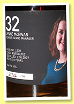 Bruichladdich 10 yo 2007/2018 ‘Lynne McEwan’ (64.4%, OB, Valinch, Rivesaltes, cask #1308, 396 bottles) 
