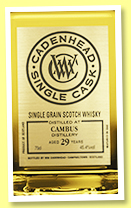 Cambus 29 yo 1988/2018 (45.4%, Cadenhead, Single Cask, hogshead, 294 bottles)