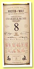 Craigellachie 8 yo 2006/2015 (64.1%, Master of Malt, refill sherry, 83 bottles) Craigellachie 8 yo 2006/2015 (64.1%, Master of Malt, refill sherry, 83 bottles)
