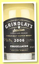Craigellachie 9 yo 2006 (64.1%, Grindlay’s Selection, 292 bottles, +/-2016) Craigellachie 9 yo 2006 (64.1%, Grindlay’s Selection, 292 bottles, +/-2016)