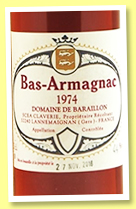 Domaine de Baraillon 1974 (44%, Bas-Armagnac, 2016) Domaine de Baraillon 1974 (44%, Bas-Armagnac, 2016)