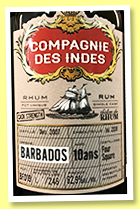Four Square 10 yo 2007/2018 (62.9%, Compagnie des Indes for Salon du Rhum Belgique, Barbados, cask #BF019, 246 bottles)