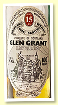 Glen Grant 15 yo (100 Proof, G&M, mid 1970s)
Glen Grant 15 yo (100 Proof, G&M, mid 1970s)