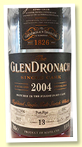 Glendronach 13 yo 2004/2017 (55.4%, OB, cask #3342, port pipe, 643 bottles)