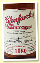 Glenfarclas 1980/2018 Family Casks (47.8%, OB, cask #1413, refill hogshead, 281 bottles) Glenfarclas 1980/2018 Family Casks (47.8%, OB, cask #1413, refill hogshead, 281 bottles)