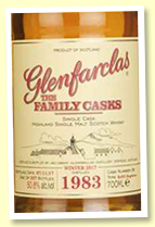 Glenfarclas 1983/2017 Family Casks (50.8%, OB, cask #38, refill hogshead, 257 bottles) Glenfarclas 1983/2017 Family Casks (50.8%, OB, cask #38, refill hogshead, 257 bottles)