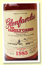 Glenfarclas 1985/2017 Family Casks (43.0%, OB, cask #2594, refill sherry hogshead, 287 bottles) Glenfarclas 1985/2017 Family Casks (43.0%, OB, cask #2594, refill sherry hogshead, 287 bottles)