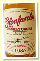 Glenfarclas 1985/2018 Family Casks (43.6%, OB, cask #2601, refill sherry hogshead, 292 bottles) Glenfarclas 1985/2018 Family Casks (43.6%, OB, cask #2601, refill sherry hogshead, 292 bottles)