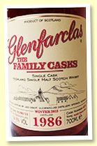 Glenfarclas 1986/2015 Family Casks (54.8%, OB, cask #4334, refill sherry butt, 536 bottles) Glenfarclas 1986/2015 Family Casks (54.8%, OB, cask #4334, refill sherry butt, 536 bottles)
