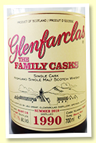 Glenfarclas 1990/2018 Family Casks (57.1%, OB, cask #9468, sherry butt, 597 bottles) Glenfarclas 1990/2018 Family Casks (57.1%, OB, cask #9468, sherry butt, 597 bottles)