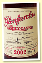 Glenfarclas 2002/2018 Family Casks (58.0%, OB, cask #3769, sherry butt, 706 bottles) Glenfarclas 2002/2018 Family Casks (58.0%, OB, cask #3769, sherry butt, 706 bottles)
