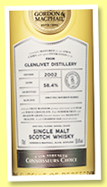 Glenlivet 15 yo 2002/2018 (58.4%, Gordon & MacPhail, Connoisseurs Choice, First Fill Bourbon Barrel, cask #800772, 200 bottles) 