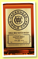 Glenturret 31 yo 1986/2018 (44.5%, Cadenhead, Single Cask, sherry hogshead, 210 bottles) Glenturret 31 yo 1986/2018 (44.5%, Cadenhead, Single Cask, sherry hogshead, 210 bottles)
