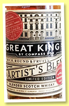Great King Street (49%, Compass Box for Les Grands Alambics, blend, single marrying cask #6, 2018) Great King Street (49%, Compass Box for Les Grands Alambics, blend, single marrying cask #6, 2018)