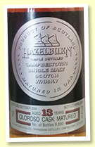 Hazelburn 13 yo 2004/2018 (47.4%, OB, Oloroso sherry casks, 9000 bottles) Hazelburn 13 yo 2004/2018 (47.4%, OB, Oloroso sherry casks, 9000 bottles)