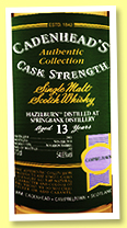 Hazelburn 13 yo 2005/2018 (54.6%, Cadenhead, Authentic Collection, bourbon barrel, 192 bottles) Hazelburn 13 yo 2005/2018 (54.6%, Cadenhead, Authentic Collection, bourbon barrel, 192 bottles)