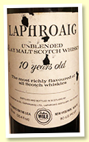 Laphroaig 10 yo (90 US proof / 45%, OB, Julius Wile Sons & Co New Hyde Park NY, circa 1980) 