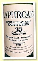 Laphroaig 15 yo (45%, OB, Buckingham Wile Co Lake Success NY, late 1980s)
