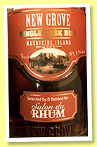 New Grove 2007/2017 (59.7%, OB for Salon du Rhum Belgique, Mauritius, cask # 428-17, 167 bottles)