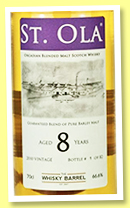 St. Ola 8 yo 2010/2018 (66.6%, The Whisky Barrel, Orcadian blended malt)