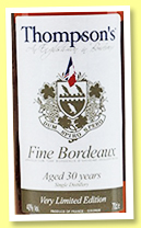Thompson’s 30 yo (40%, OB, Fine Bordeaux Brandy, +/-2016) Thompson’s 30 yo (40%, OB, Fine Bordeaux Brandy, +/-2016)